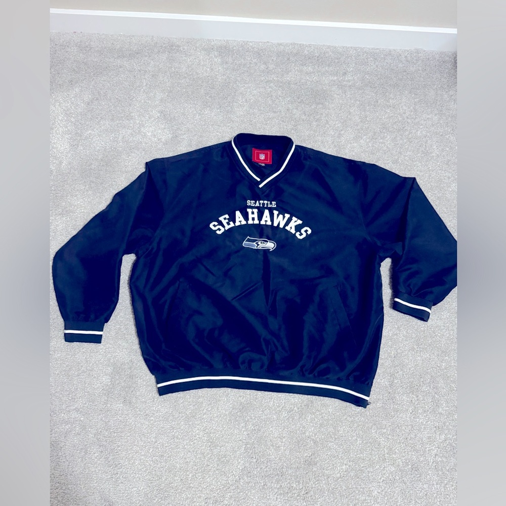 NFL Seattle Men's  Blue and Navy Sweatshirt XXL